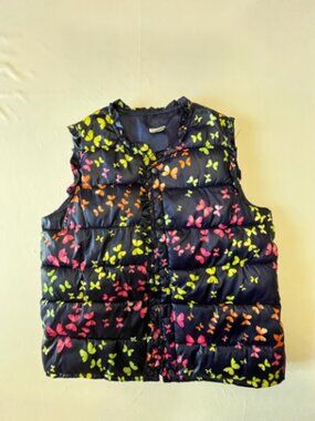 Colorful Butterfly Puffer Vest